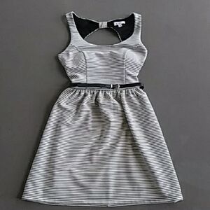 Candie's Black and White Striped Dress